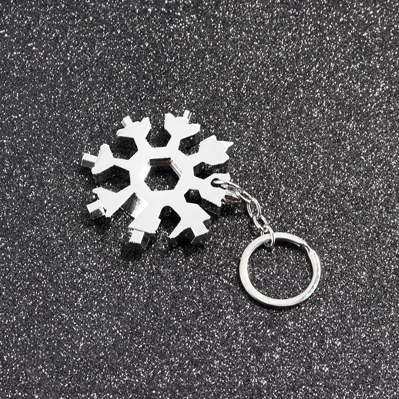18-in-1 Sneeuwvlok Multitool Compact Zakgereedschap met Sleutelhangerbevestiging Draagbaar Gereedschap | Sulvida