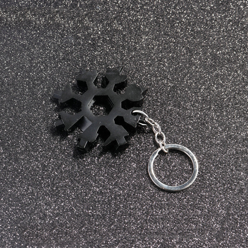 18-in-1 Sneeuwvlok Multitool Compact Zakgereedschap met Sleutelhangerbevestiging Draagbaar Gereedschap | Sulvida