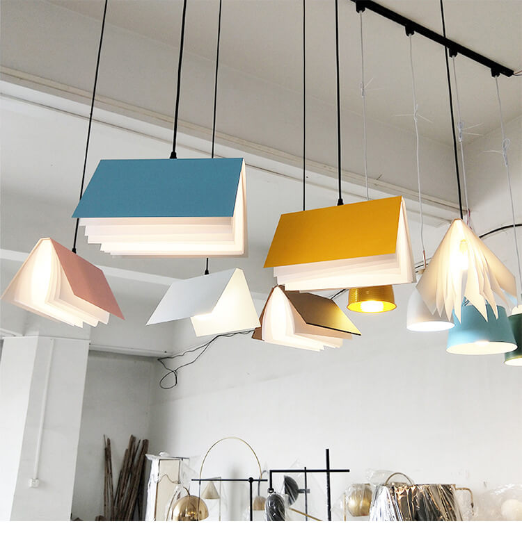 Hanglamp Boek PVC Metaal Verstelbaar Touwsnoer Moderne Leeslamp Woonkamer Slaapkamer Verlichting E26 Fitting | Sulvida
