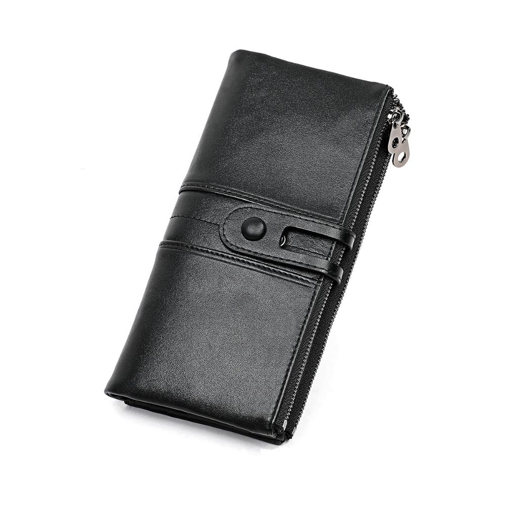 Compacte Portemonnee Leer PU Minimalistische Dames Heren Creditcardhouder Vakjes Muntzak Stijlvol Slank | Sulvida