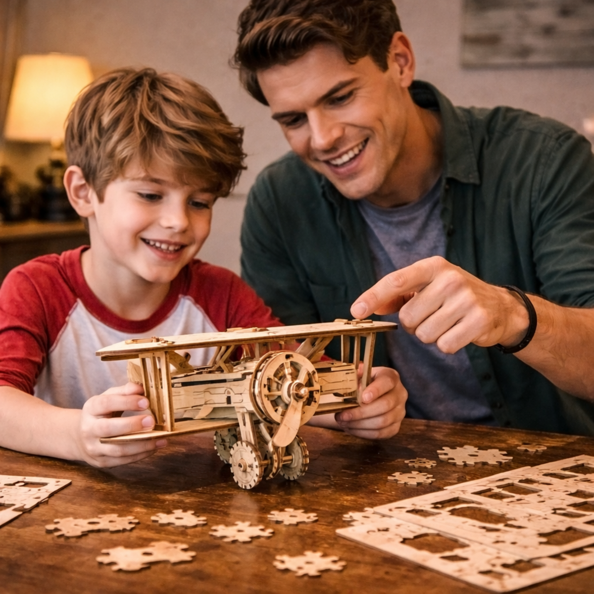 3D Houten Vliegtuig Bouwpakket Mechanisch Model Puzzel Cadeau Decoratie Volwassenen DIY Zelfbouw Creatief | Sulvida