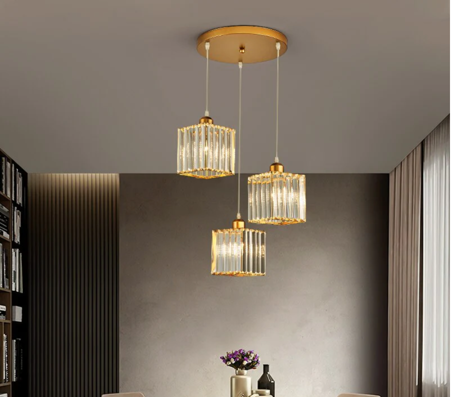 Hanglamp Cilindervormig Glas Zwart of Goud Modern Design Woonkamer Eetkamer Slaapkamer Verstelbaar Snoer | Sulvida