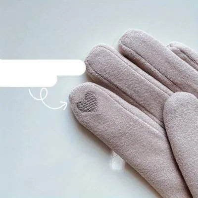 Luxe Winterhandschoenen Dames met Polsbont Hartvorm Winddicht Warm Elegant Design Koude Winterdagen Mode | Sulvida