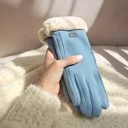 Luxe Winterhandschoenen Dames met Polsbont Hartvorm Winddicht Warm Elegant Design Koude Winterdagen Mode | Sulvida
