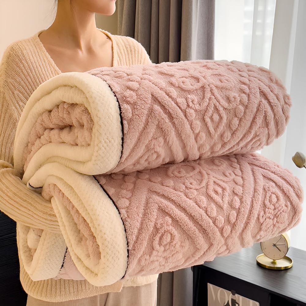 Dubbellaagse Sherpa Plaid Mandala Design met Fluweeltouch Decoratief Woonplaid voor Bank en Bed Luxe Deken | Sulvida