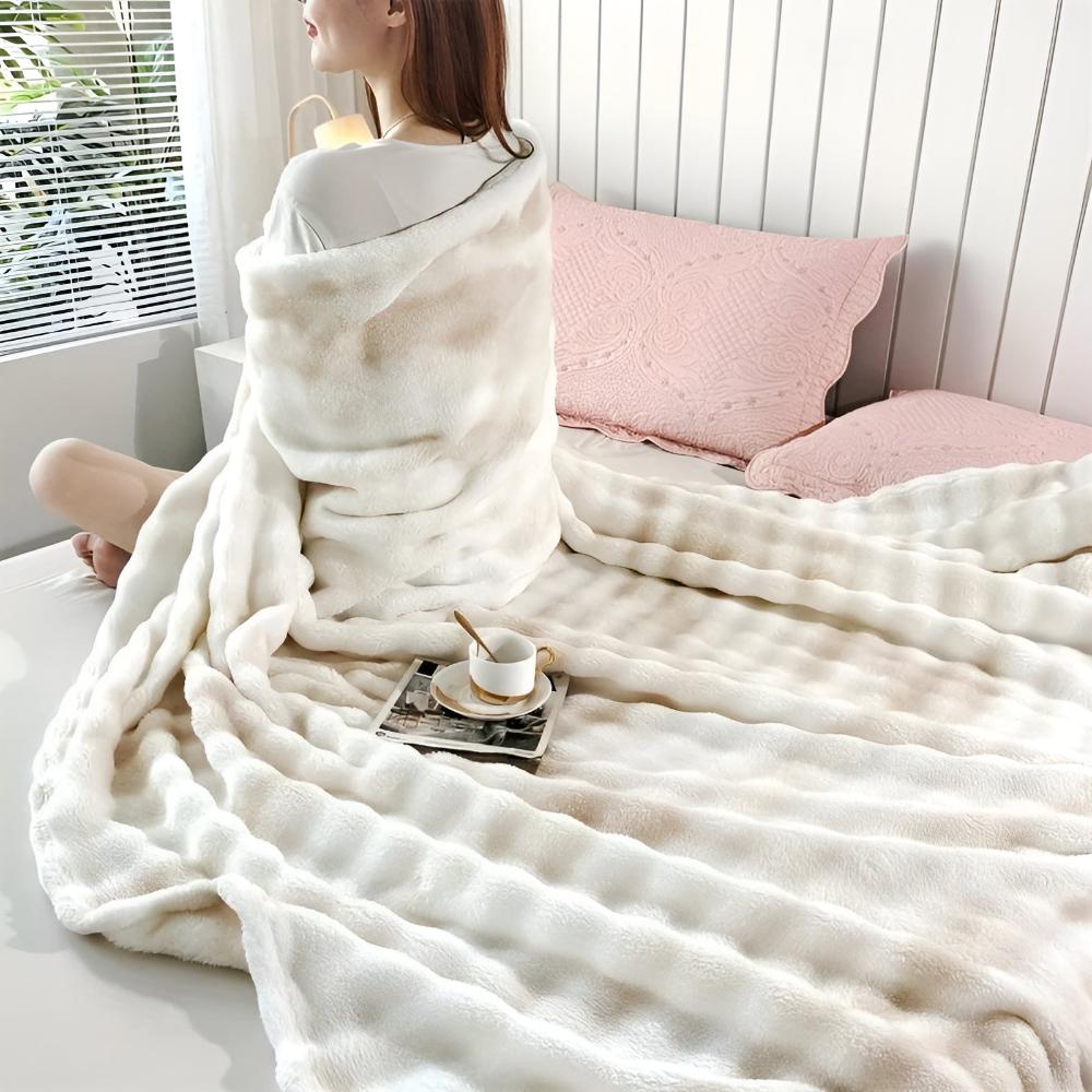 Tie-Dye Plaid Imitatiebont Zacht Golvend Patroon Woonkamer Slaapkamer Decoratief Warm Comfort 150-230cm | Sulvida