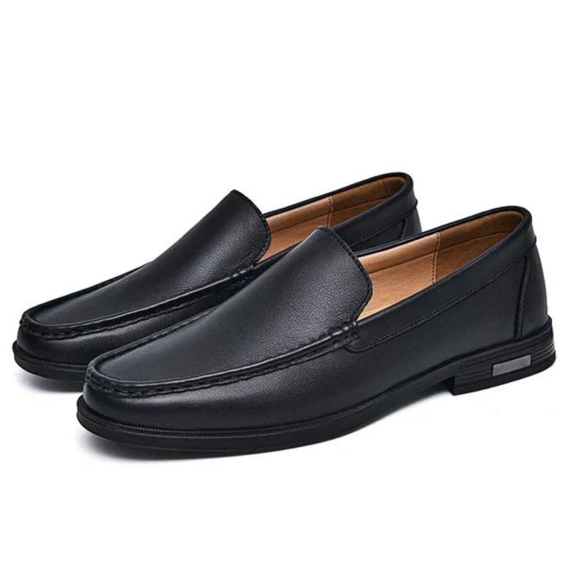 Lederen loafers heren premium comfortabel klassiek zwart bruin grijs blauw business formeel casual schoeisel | Sulvida