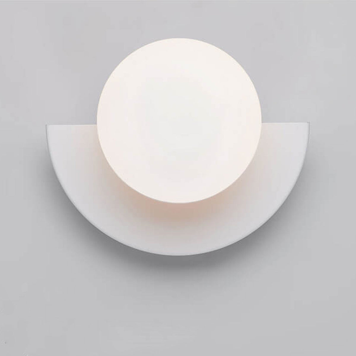Glazen Wandlamp Halve Bol IJzer Glas E14 Fitting 1 Lichtpunt Modern Design Slaapkamer Woonkamer Verlichting | Sulvida