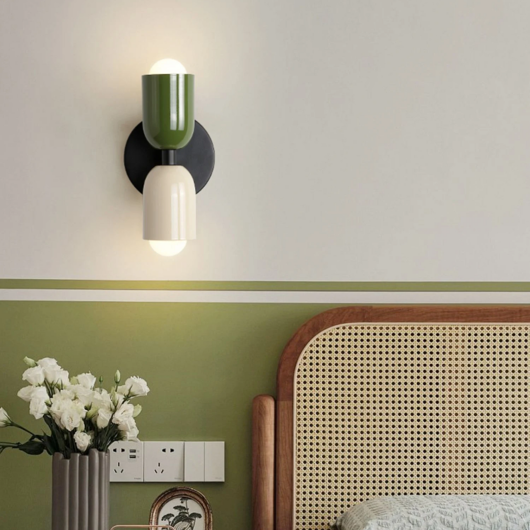 Stalen Wandlamp met Dubbele Lichtkop LED Warm Wit Binnen Buiten Weerbestendig Hal Terras Slaapkamer Tuin | Sulvida