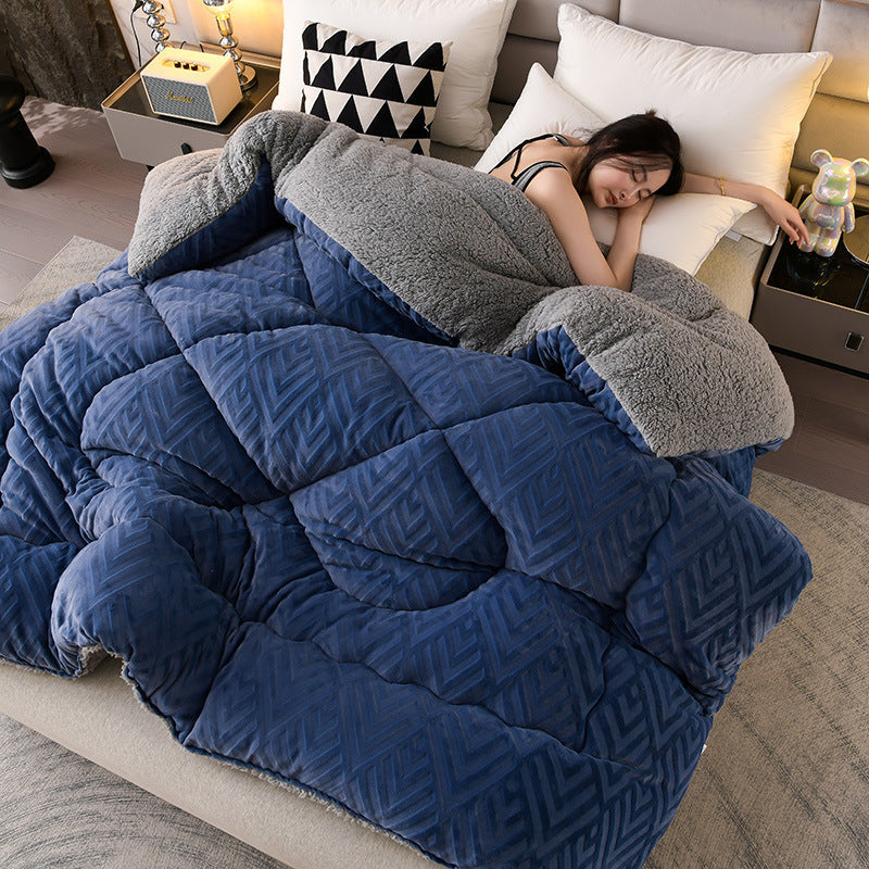 Sherpa Winterdeken met Vulling – Dikke Fleece Plaid Extra Warm en Zacht – Tweepersoonsbed Woonkamer – Knusse Sprei | Sulvida