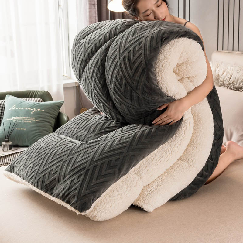 Sherpa Winterdeken met Vulling – Dikke Fleece Plaid Extra Warm en Zacht – Tweepersoonsbed Woonkamer – Knusse Sprei | Sulvida