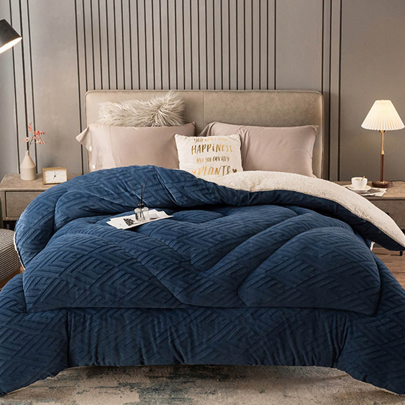 Sherpa Winterdeken met Vulling – Dikke Fleece Plaid Extra Warm en Zacht – Tweepersoonsbed Woonkamer – Knusse Sprei | Sulvida
