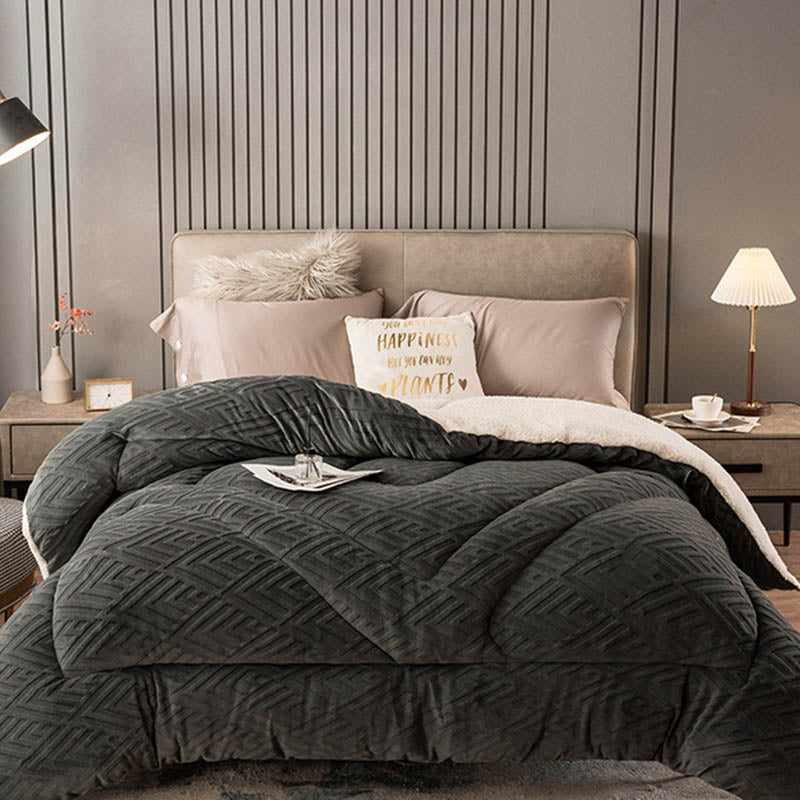 Sherpa Winterdeken met Vulling – Dikke Fleece Plaid Extra Warm en Zacht – Tweepersoonsbed Woonkamer – Knusse Sprei | Sulvida