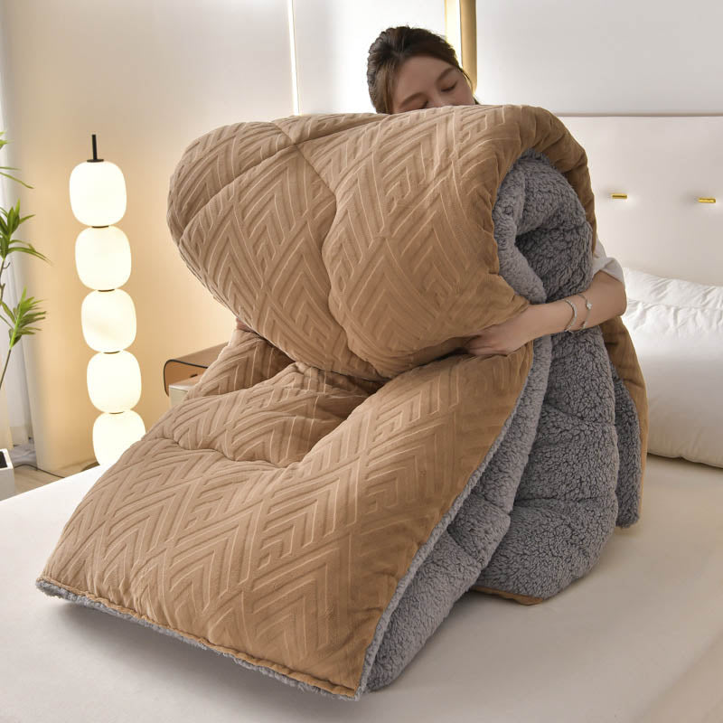 Sherpa Winterdeken met Vulling – Dikke Fleece Plaid Extra Warm en Zacht – Tweepersoonsbed Woonkamer – Knusse Sprei | Sulvida