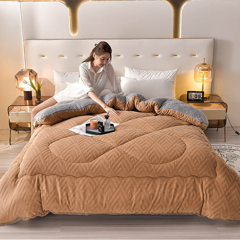 Sherpa Winterdeken met Vulling – Dikke Fleece Plaid Extra Warm en Zacht – Tweepersoonsbed Woonkamer – Knusse Sprei | Sulvida