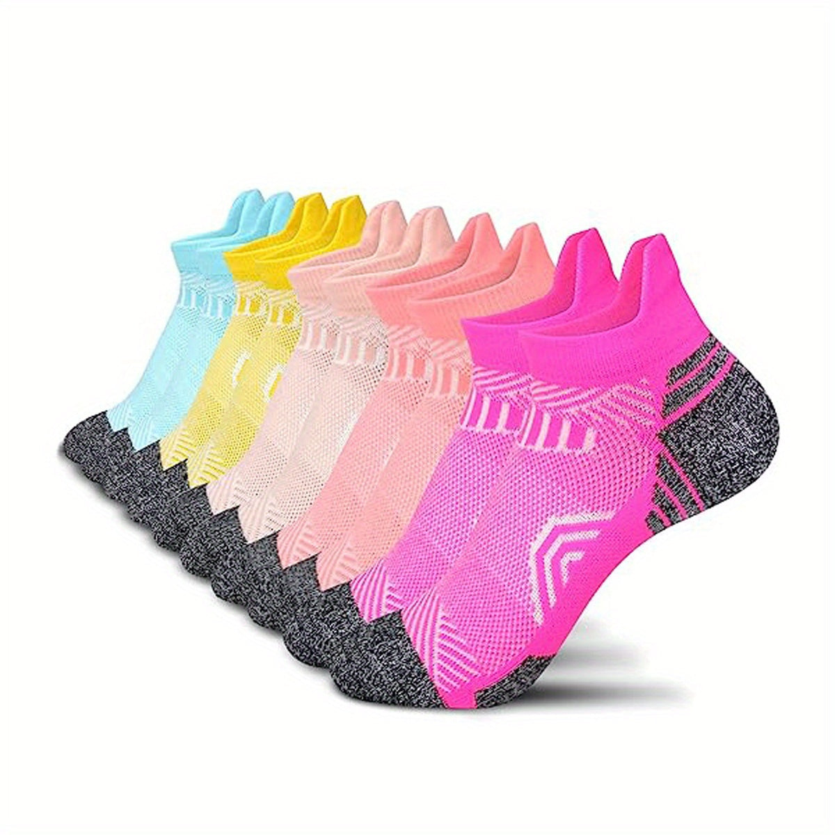Dames Sportsokken Set Ademend Katoen – 5 Paar One Size Compressiesokken Hardlopen Wandelen Fitness Yoga | Sulvida