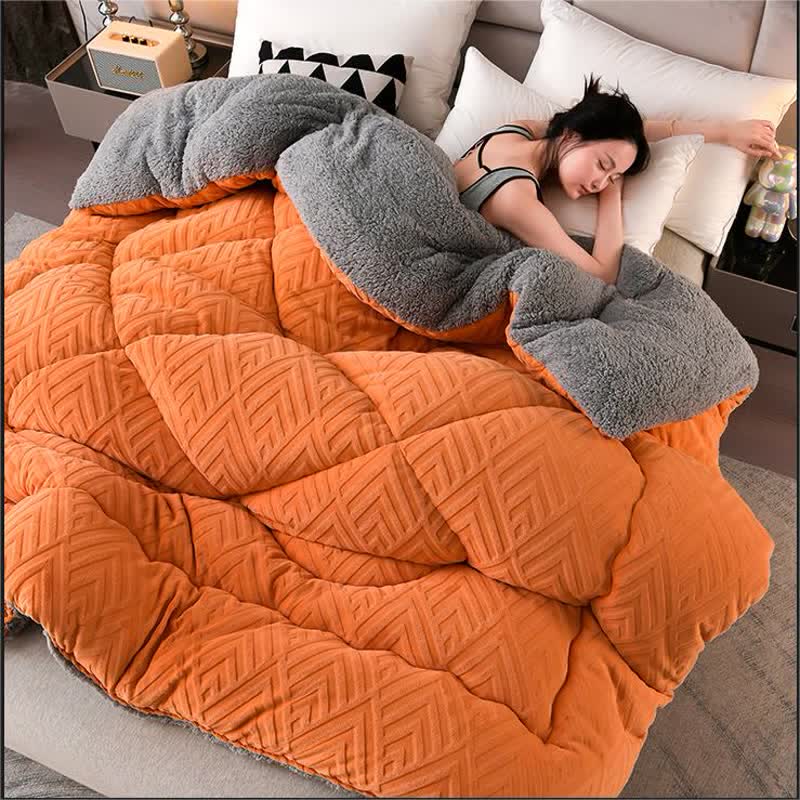Sherpa Winterdeken met Vulling – Dikke Fleece Plaid Extra Warm en Zacht – Tweepersoonsbed Woonkamer – Knusse Sprei | Sulvida