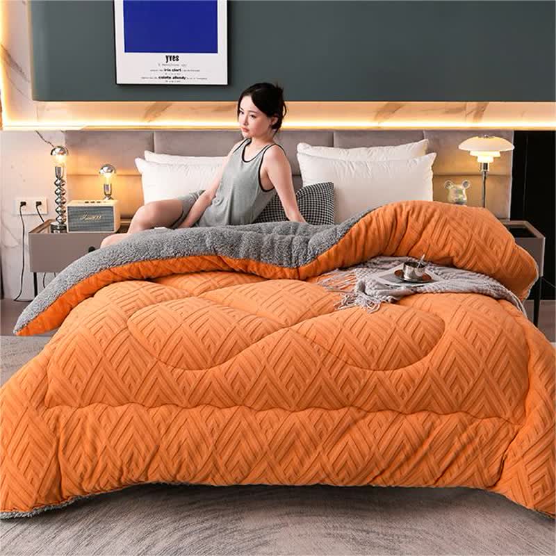 Sherpa Winterdeken met Vulling – Dikke Fleece Plaid Extra Warm en Zacht – Tweepersoonsbed Woonkamer – Knusse Sprei | Sulvida