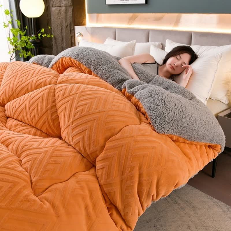Sherpa Winterdeken met Vulling – Dikke Fleece Plaid Extra Warm en Zacht – Tweepersoonsbed Woonkamer – Knusse Sprei | Sulvida