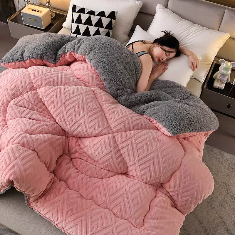 Sherpa Winterdeken met Vulling – Dikke Fleece Plaid Extra Warm en Zacht – Tweepersoonsbed Woonkamer – Knusse Sprei | Sulvida