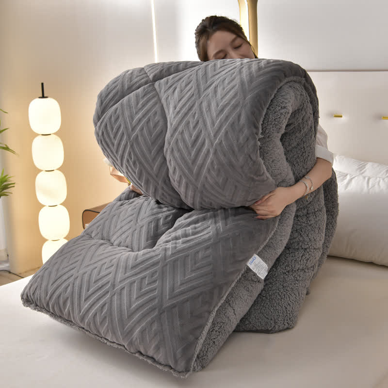 Sherpa Winterdeken met Vulling – Dikke Fleece Plaid Extra Warm en Zacht – Tweepersoonsbed Woonkamer – Knusse Sprei | Sulvida