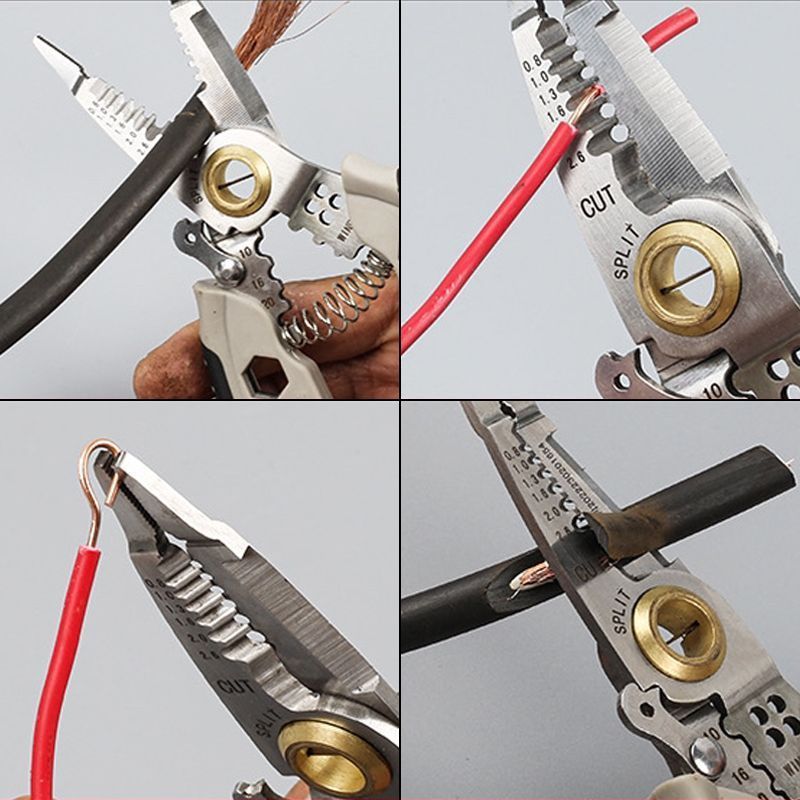 Multifunctioneel Draadgereedschap voor Striptang en Knipper — Professionele Draadstriptang met Snij- en Krimptang voor Elektrische Projecten, DIY Bekabeling en Huisreparaties | Sulvida
