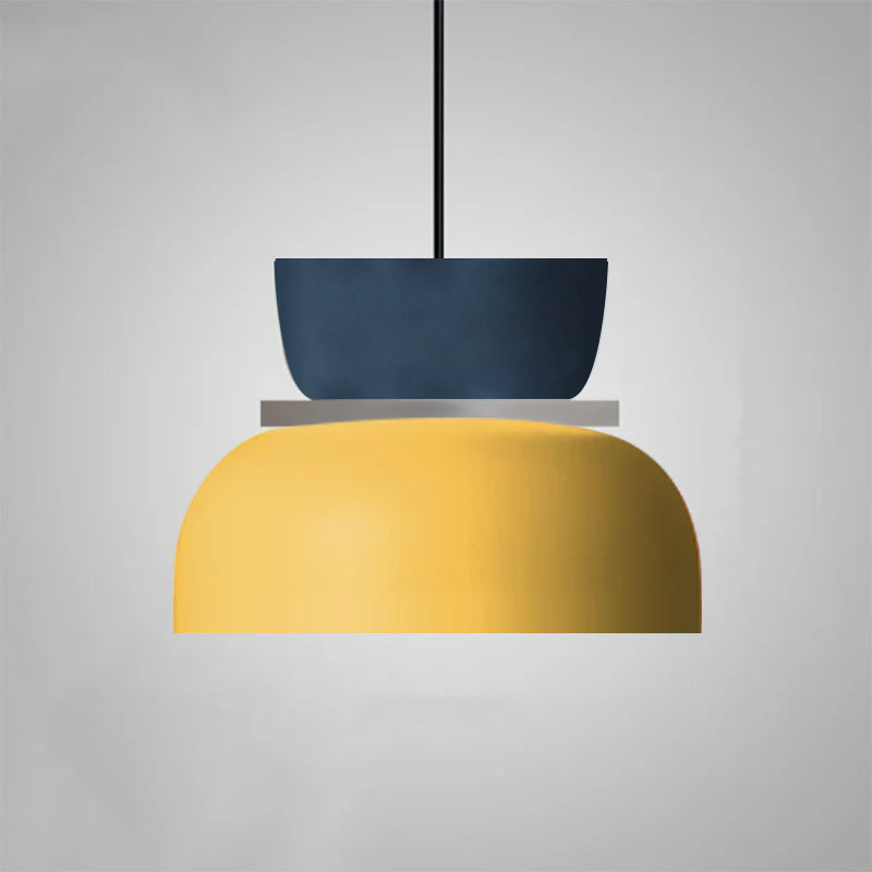 Metalen Hanglamp met Kleurrijke Macaronkap Eén Lichtpunt Modern Design Plafondverlichting voor Eetkamer Woonkamer | Sulvida