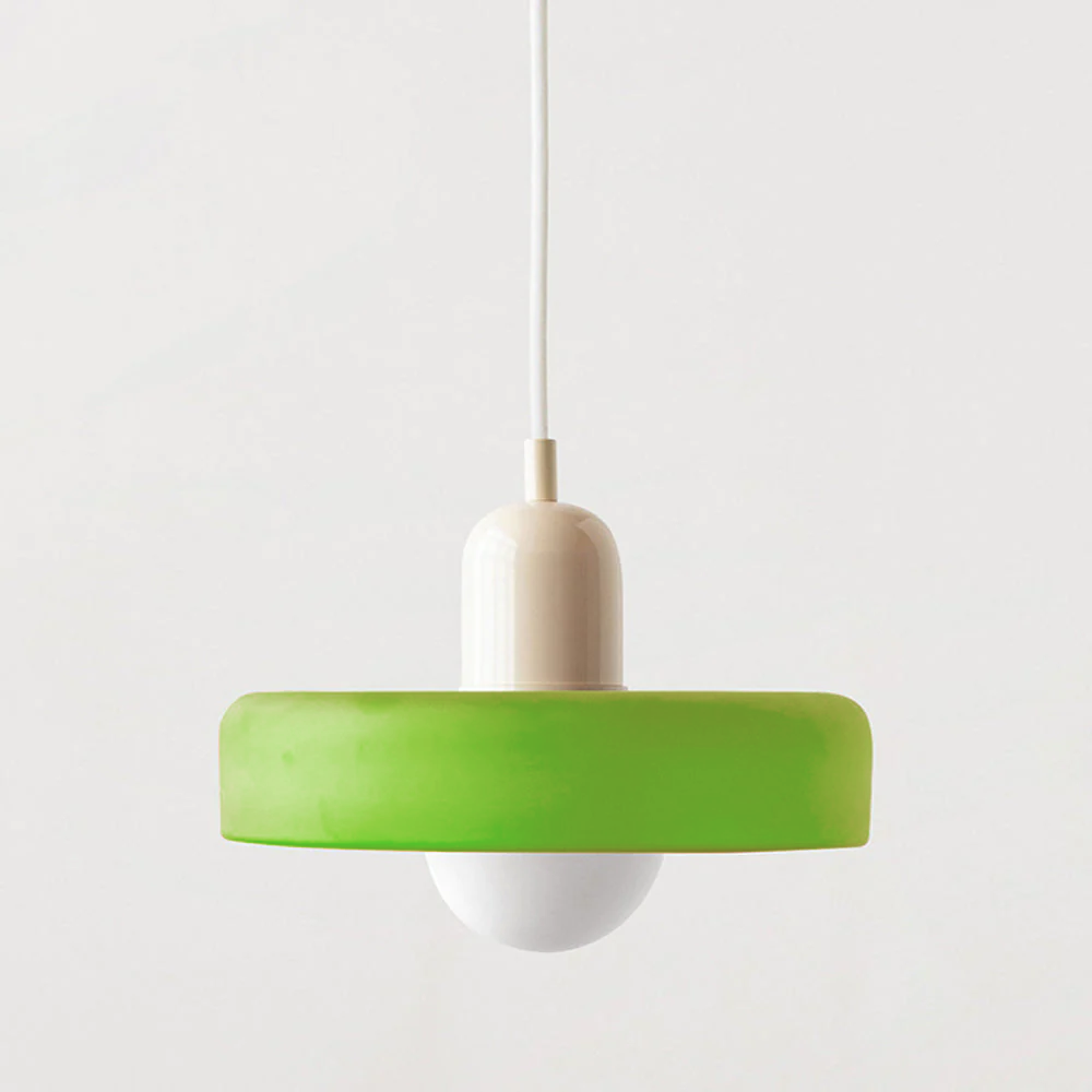 Glazen Hanglamp Bauhaus Stijl Gekleurd Glas Eettafel Verlichting Ø25 of Ø35 cm Moderne Eethoek Sfeerverlichting | Sulvida