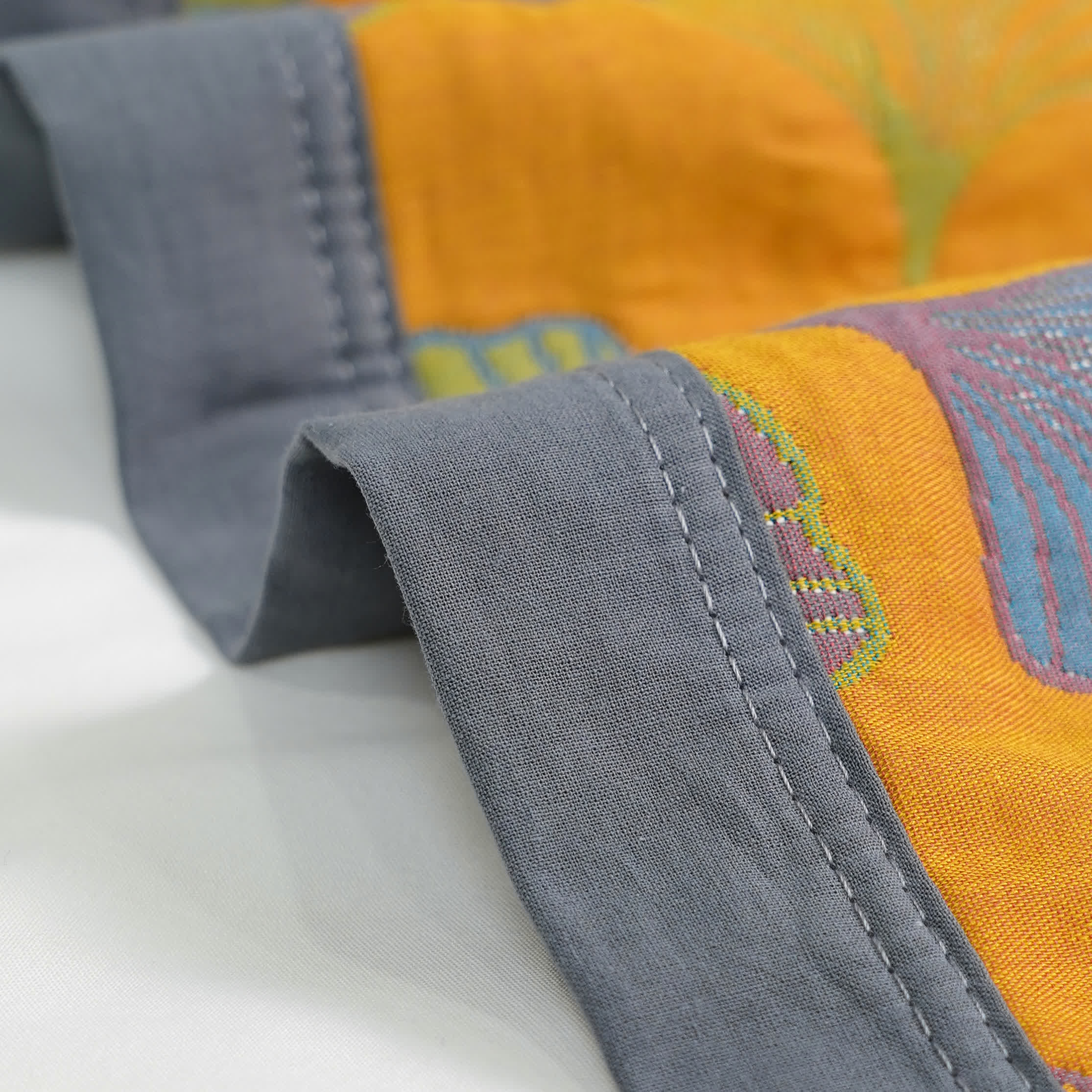 Omkeerbaar Katoenen Quilt Ginkgoblad Patroon - Tweepersoons Dekbed met Kussensloop - Zachte Katoen Sprei voor Bed - Duurzaam Dekbedovertrek | Sulvida