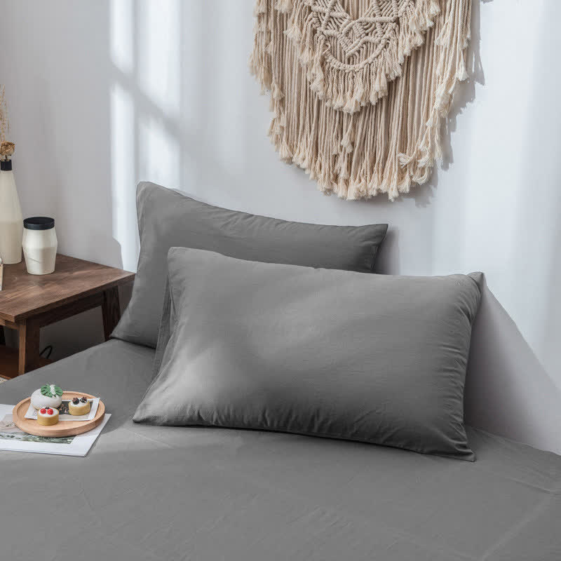 Zacht Katoenen Kussensloop Set – 2 Stuks Ademende Kussenslopen 48×74cm in Diverse Kleuren voor Optimaal Slaapcomfort en Fris Beddengoed | Sulvida