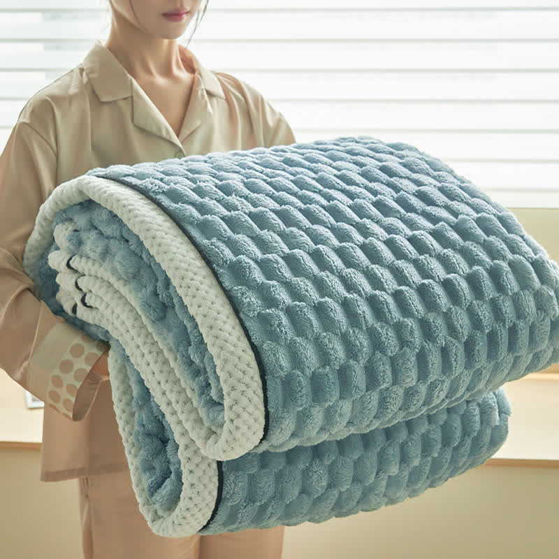 Omkeerbare Plaid Deken van Dikke Coral Fleece - Zachte Polyester voor Bank en Bed - Verkrijgbaar in 8 Kleuren en 2 Maten | Sulvida