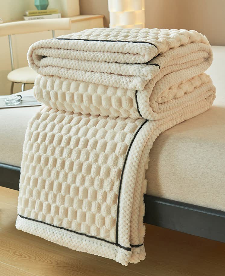 Omkeerbare Plaid Deken van Dikke Coral Fleece - Zachte Polyester voor Bank en Bed - Verkrijgbaar in 8 Kleuren en 2 Maten | Sulvida