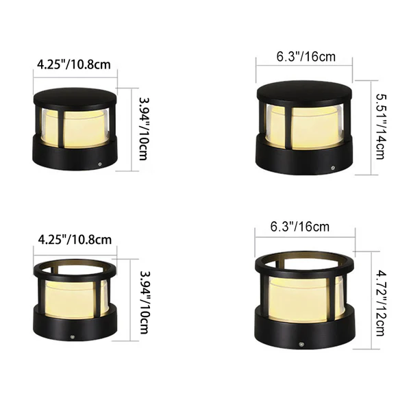 Buiten grondspot aluminium cilindervorm LED IP65 instelbaar waterdicht tuin verlichting terras paden | Sulvida