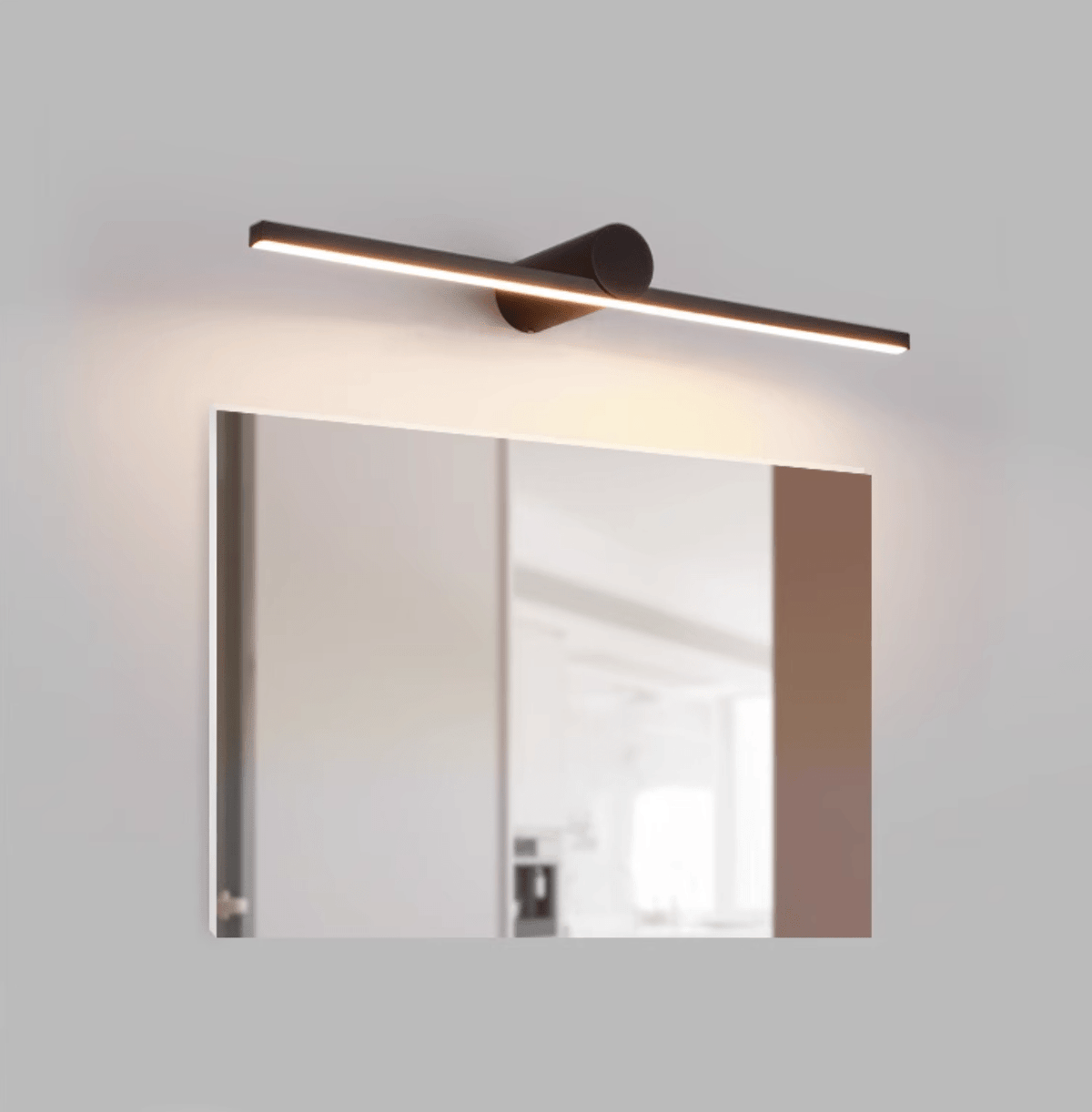 Oplaadbare Wandlamp Zwart met Afstandsbediening 60 80 100 120cm LED Dimbaar Boven Spiegel Badkamer Verlichting | Sulvida