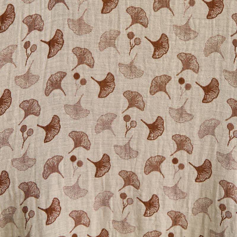 Katoenen Kimono Badjas met Ginko-Motief – Tweekleurige Ochtendjas van Ademende Katoenen Gaas – Unisex Nachtjapon met Verstelbare Taille voor Dames en Heren | Sulvida