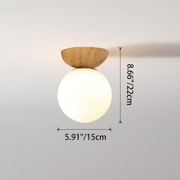 Glazen Hanglamp Metalen Frame Rond Design Woonkamer Slaapkamer Minimalistisch Sfeerlicht Plafondlamp | Sulvida
