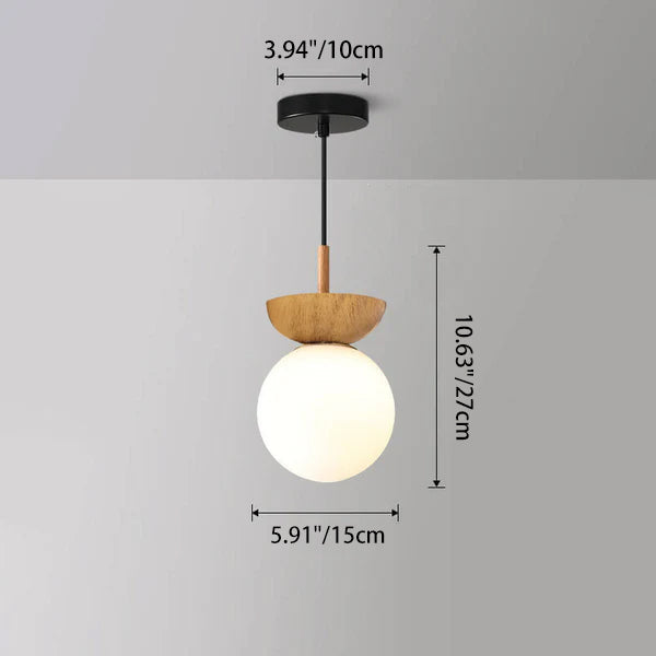 Glazen Hanglamp Metalen Frame Rond Design Woonkamer Slaapkamer Minimalistisch Sfeerlicht Plafondlamp | Sulvida