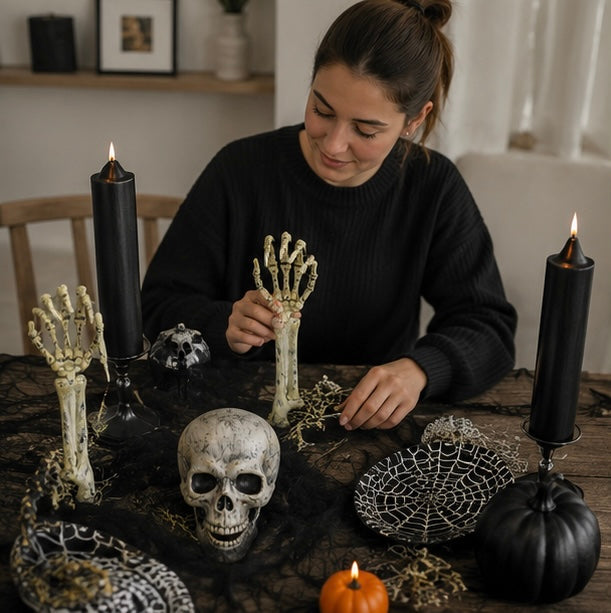Decoratieve Skelethand Plastic Tuindecoratie Wit 46cm Griezelig Halloween Decoratie Tuin Terras Buiten | Sulvida