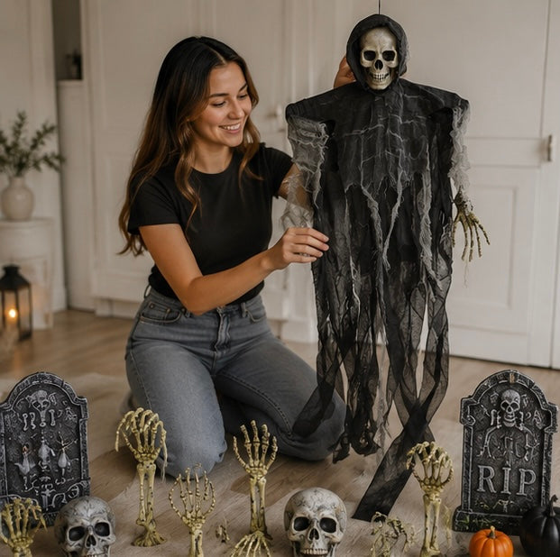Decoratieve Skelethand Plastic Tuindecoratie Wit 46cm Griezelig Halloween Decoratie Tuin Terras Buiten | Sulvida