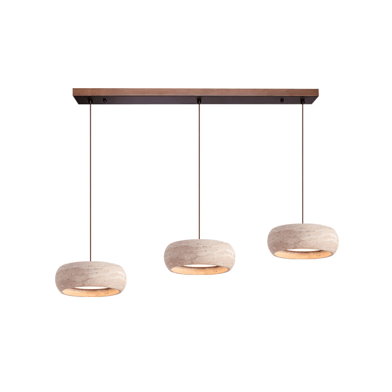 Hanglamp Natuursteen Travertin Ring Geïntegreerde LED Dimbaar Verstelbaar Warm Licht Design Verlichting | Sulvida