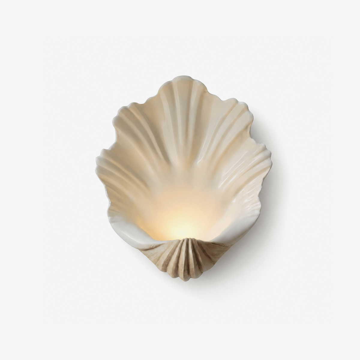 Wandlamp Schelp Design Crème Hout Natuurlijke Look Decoratief Wand Verlichting Sfeervol Interieur Woonkamer | Sulvida