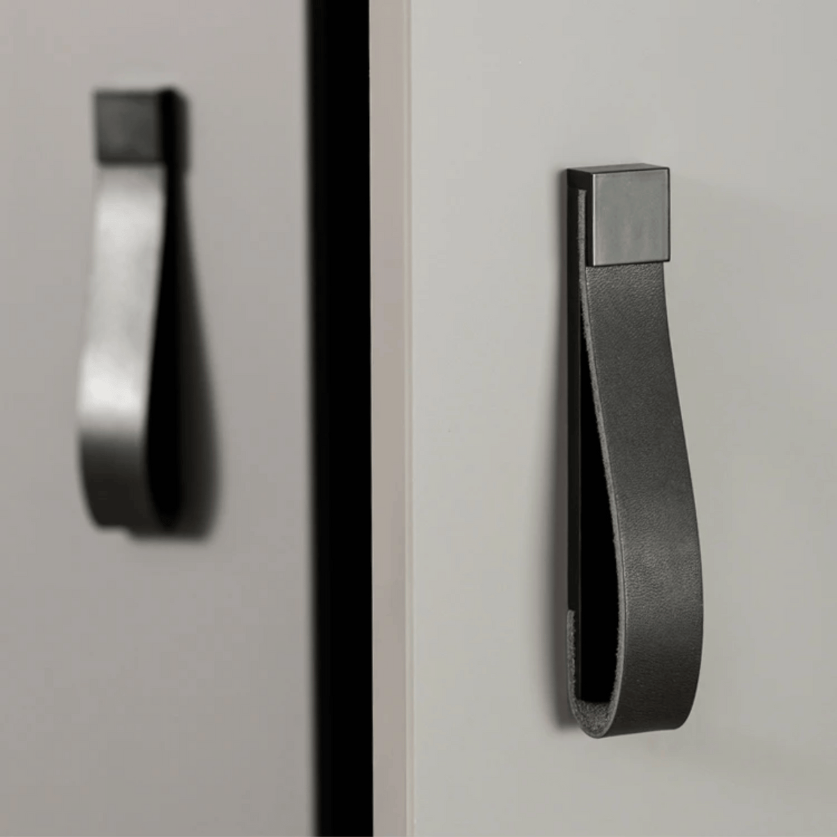 Luxe Leren Kastgrepen Messing Zwart Bruin Goud voor Keuken Slaapkamer Dressoir Kast Vintage Design Interieur | Sulvida