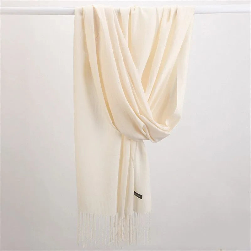 Kasjmieren Sjaal Effen Warm Winteraccessoire Dames Heren Zacht Luxe Herfst Winter Modieus Stijlvol Elegant | Sulvida