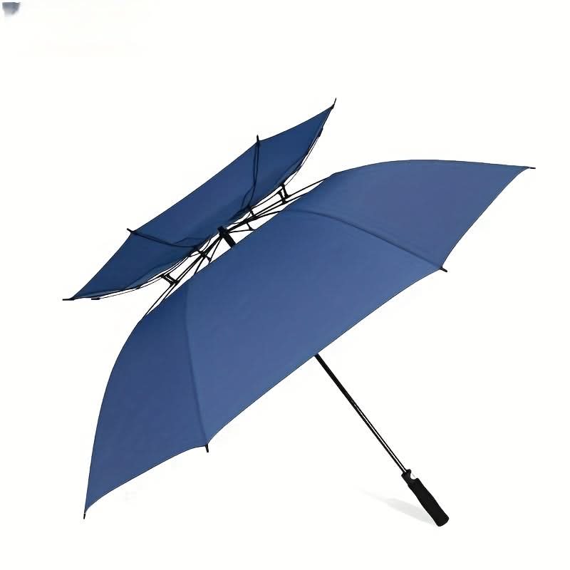Parapluie de golf extra-large de 140 cm, ventilé et résistant au vent, pour 2 à 3 personnes, ouverture automatique et protection contre la pluie | Sulvida