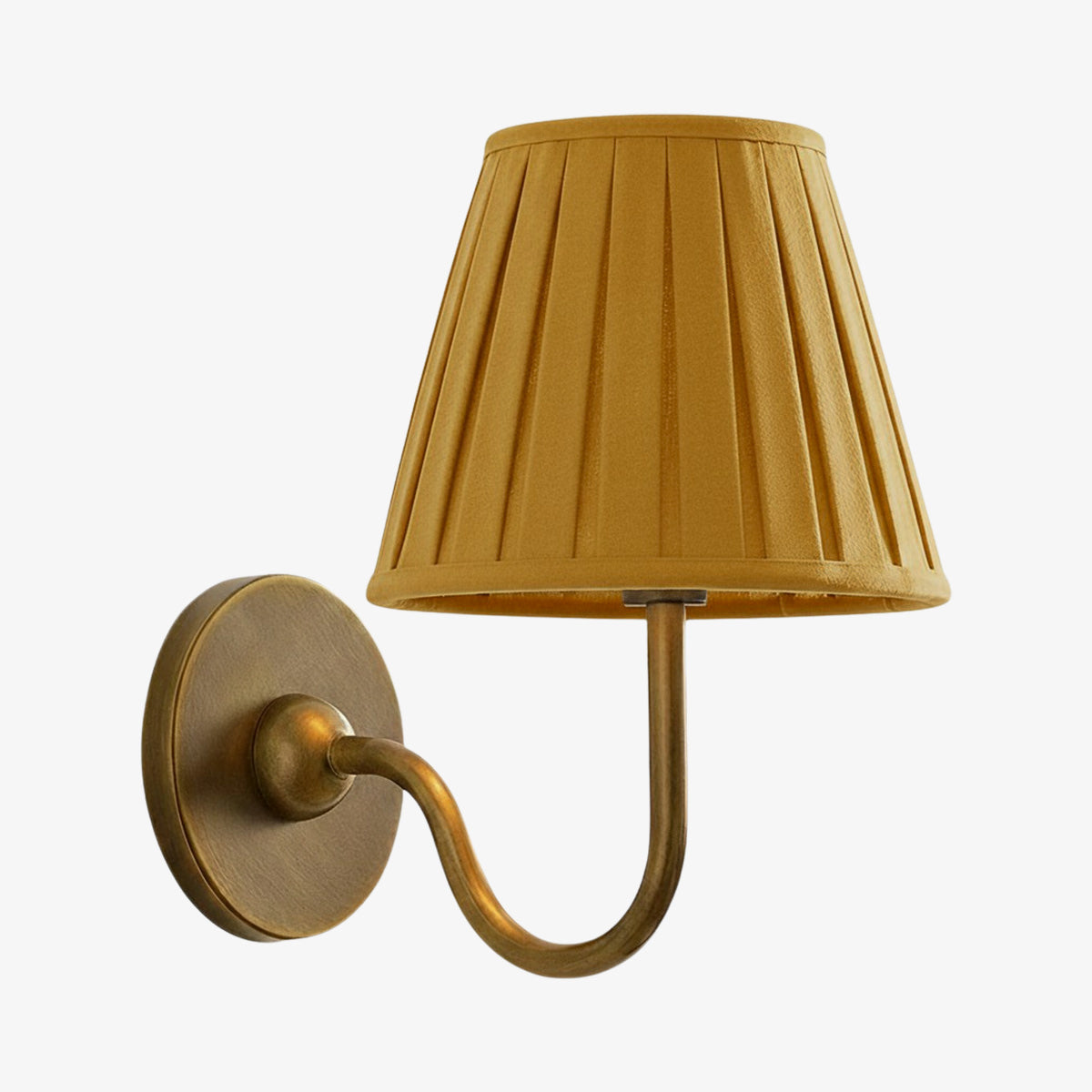 Wandlamp Linnen Kap Messing Armatuur Plissé of Glad Stof E12 Fitting Hardwired Decoratieve Verlichting | Sulvida