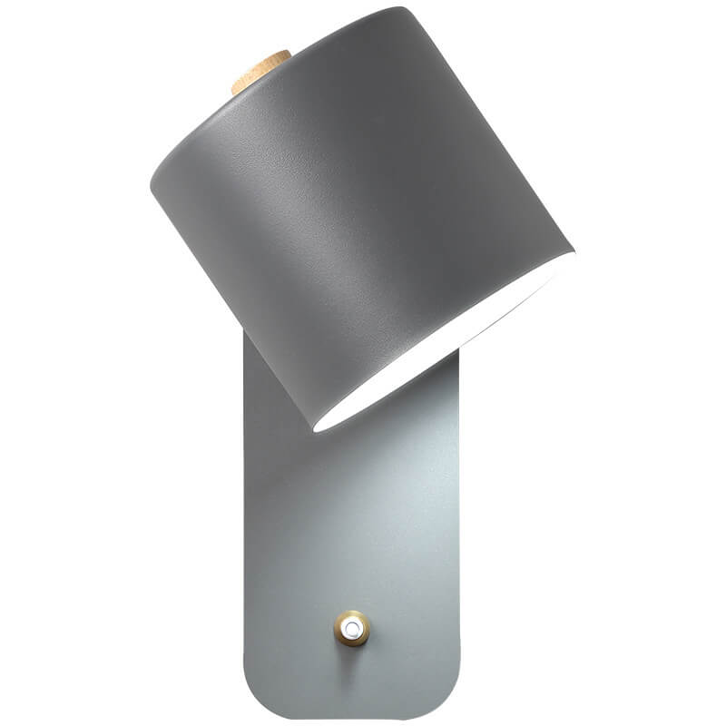 Draaibare wandlamp cilindervorm metaal modern design woonkamer slaapkamer bedlamp wandverlichting E26 fitting | Sulvida