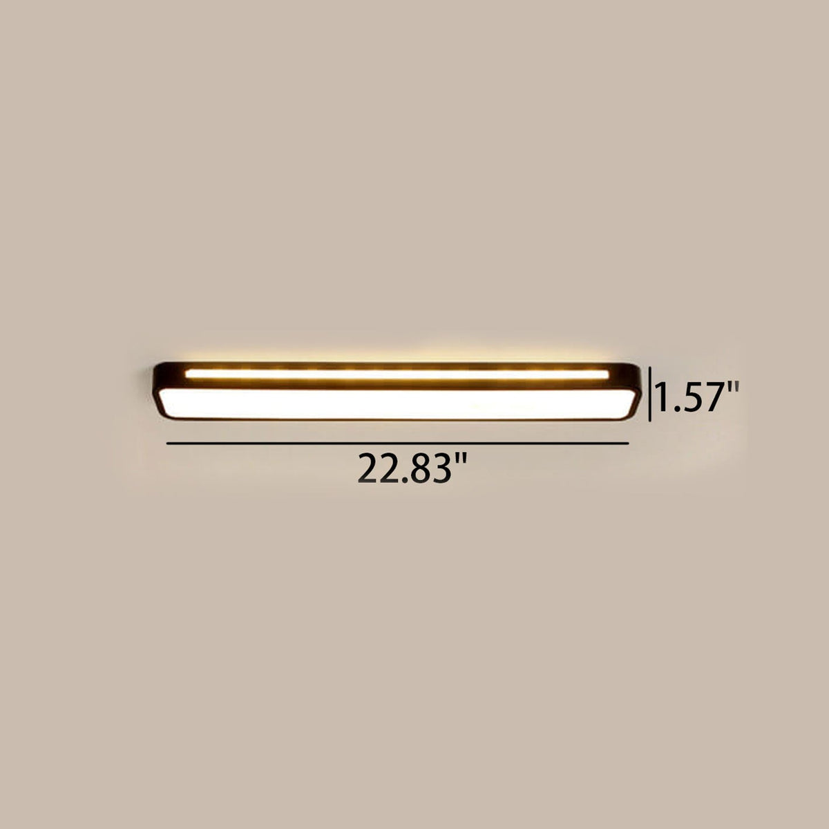 Langwerpige LED-plafondlamp voor hal en woonkamer minimalistische stijl zwart wit moderne verlichting | Sulvida