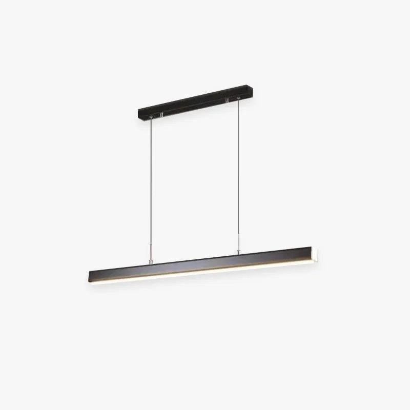 Moderne LED Hanglamp Lineair Design Zwart Bruin Dimbaar Eettafel Woonkamer Metaal Acryl 80-150cm Eetkamer | Sulvida