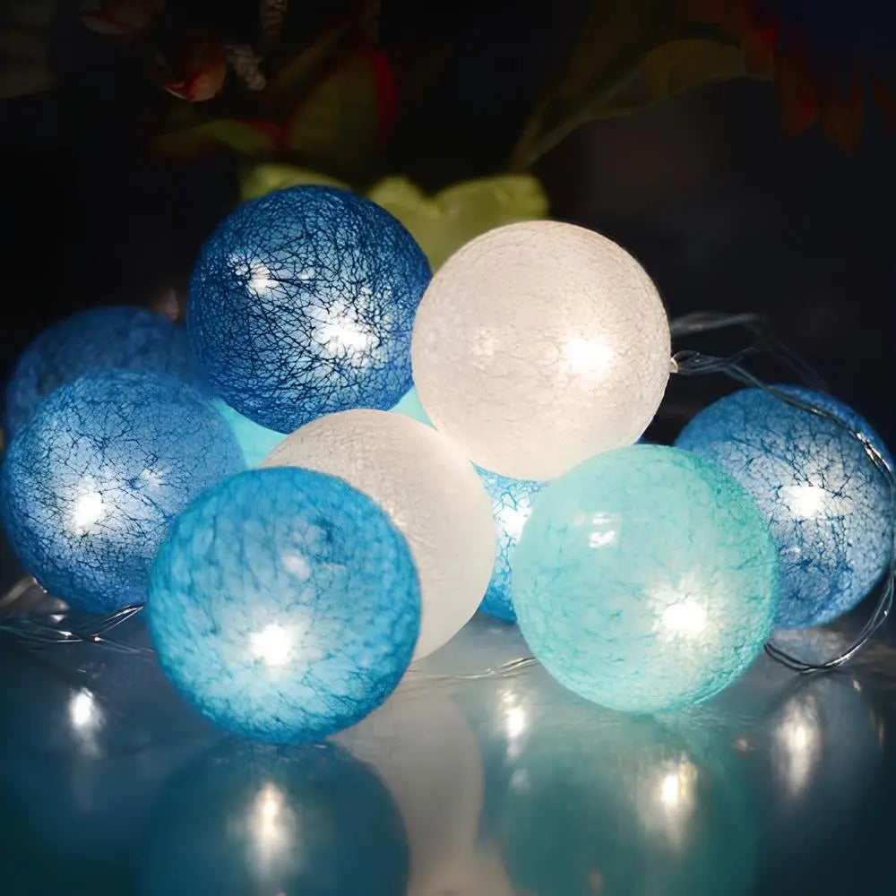 Katoenen Lichtbollenslinger Sfeerverlichting Kinderkamer Feestdecoratie USB Batterij 1,5 tot 10 Meter | Sulvida