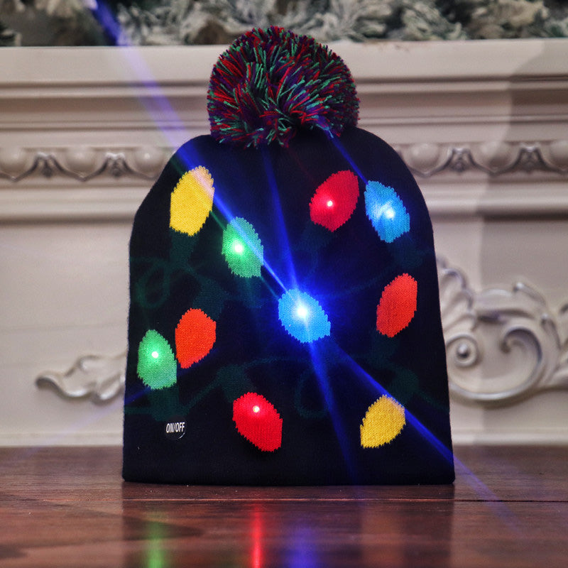 Gebreide Kerstmuts met LED-Verlichting Kerstman Rendier Sneeuwman Feestelijk Winteraccessoire Kerstfeest | Sulvida